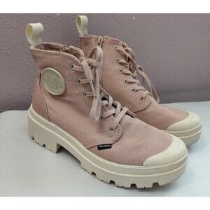 Palladium Pallabase Twill Boots Earth Clay Women's Chunky Boots Size 6.5 (37.5)